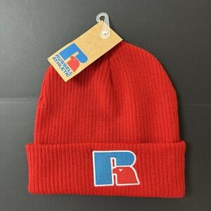 Russell Athletic Beanie Red Winter Hat One Size Fits All NWT Outdoors